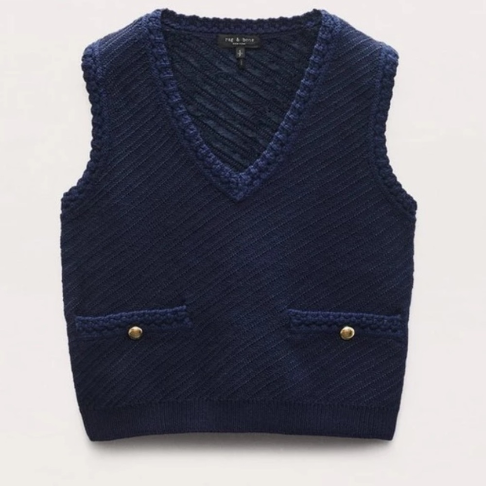 rag & bone Claire Knit Vest Size M - Picture 2 of 13